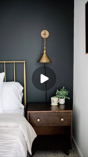 mariah.shealy on October 18, 2023: "A little throwback to the time we painted an accent wall BLACK in our Guest Bedroom (circa 2019 before accent walls were a thing 😂) No, but for real - this guest bedroom felt like it’s own little cozy boutique hotel room and we loved it! Now this guest bedroom has been transitioned to Winston’s big boy room and we are still LOVING the Black accent wall! 🖤 . . . . . . #blackaccentwall #guestbedroom #modernandcozy #functional #functionalspace #intentionalspac Accent Wall Black, Cozy Boutique, Black Accent Wall, Boutique Hotel Room, Black Accent Walls, Accent Wall Paint, Guest Bedroom Decor, Big Boy Room, Boys Room Decor