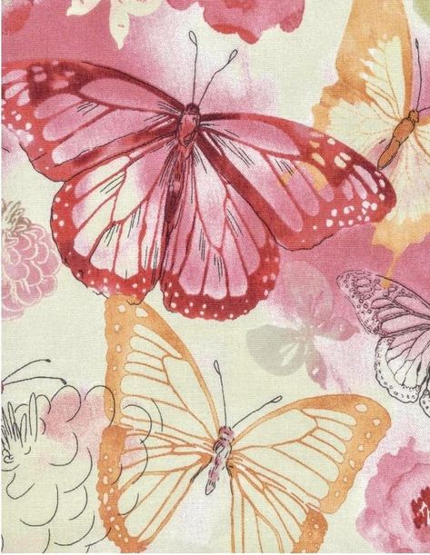 Fabric Butterflies, Watercolor Butterflies, Skull Fabric, Watercolor Butterfly, Butterflies Flowers, Fabric Butterfly, Summer Quilts, Abstract Waves, Skulls And Roses