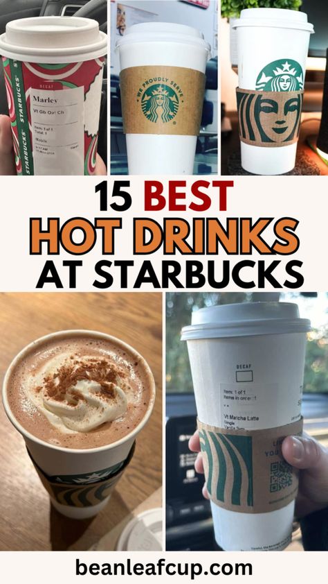 Best Coffee Orders At Starbucks, Non Coffee Starbucks Drinks Winter, Starbucks Secret Menu Hot Coffee, No Coffee Starbucks Drinks Ideas, Starbucks Drinks That Don’t Taste Like Coffee, Custom Hot Starbucks Drinks, Starbucks Orders Hot Drinks, Good Starbucks Coffee Drinks, Hot Caffeine Free Starbucks Drinks