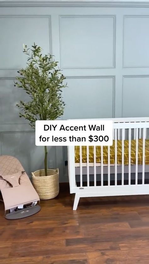 One of our most asked questions- how do you create a wood accent wall? Our partners @nikandliv.diy have us covered! And see a peek at our… | Instagram Wood Panel Nursery Wall, Nursery Accent Wall Wood, Accent Wall With Wood Design Nursery, Pink Wood Accent Wall Nursery, Geometric Wood Accent Wall Nursery, Room Tutorial, Diy Accent Wall, Wood Accent Wall, Diy Nursery