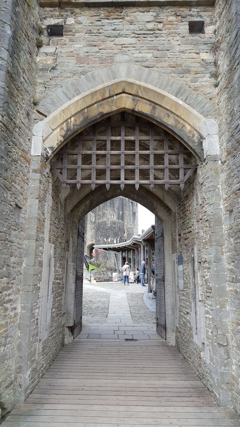 Fantasy Castle Entrance, Castle Gates Fantasy Art, Castle Doors Entrance, Castle Door Frame, Castle Gatehouse, Castle Entrance, Caerphilly Castle, Pembroke Castle, Real Castles