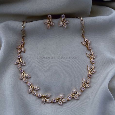 Wedding Necklace Designs, Rose Gold Necklace Simple, Fashion Jewelry Necklaces Gold, Make Necklaces, Unique Gold Jewelry Designs, Wedding Jewelry Sets Bridal Jewellery, Bridal Necklace Designs, Bride Jewelry Set, New Gold Jewellery Designs