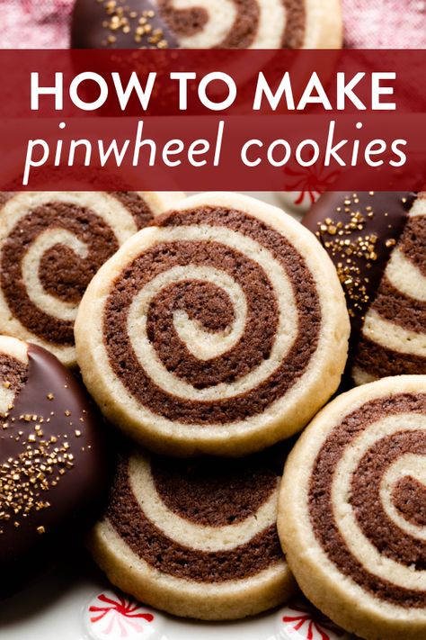 Pinwheel Christmas Cookies, Cute Christmas Cookie Ideas, Pinwheel Cookies Christmas, How To Make Pinwheels, Pinwheel Sugar Cookies, Pinwheel Cookies Recipe, Christmas Cookie Ideas, Refrigerator Cookies, Icebox Cookies