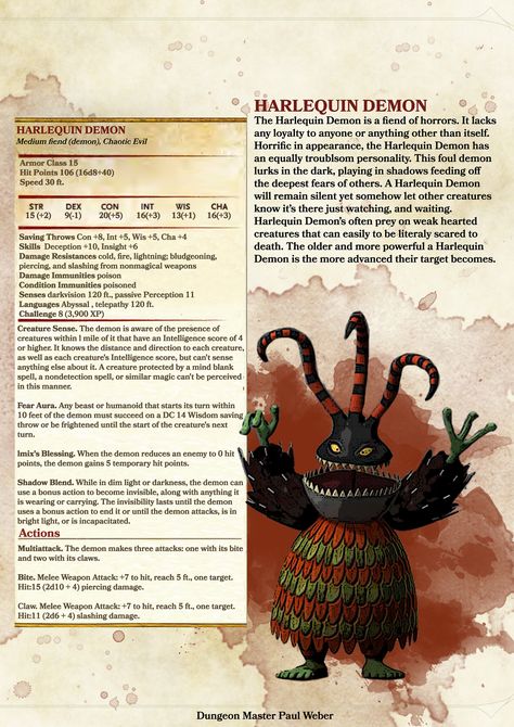 Halloween Dnd Character, Dnd Disney, Dm Binder, Disney Dnd, Halloween Dnd, Dnd Christmas, Dnd Creatures, Npc Ideas, Monster Manual