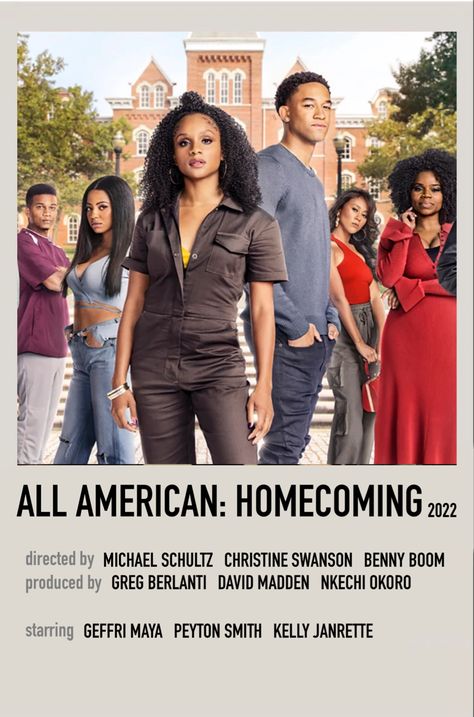 All American Homecoming, Homecoming Poster, Homecoming Posters, Greg Berlanti, Teen Movies, Gif Pictures, All American, Video Editing, Movies To Watch