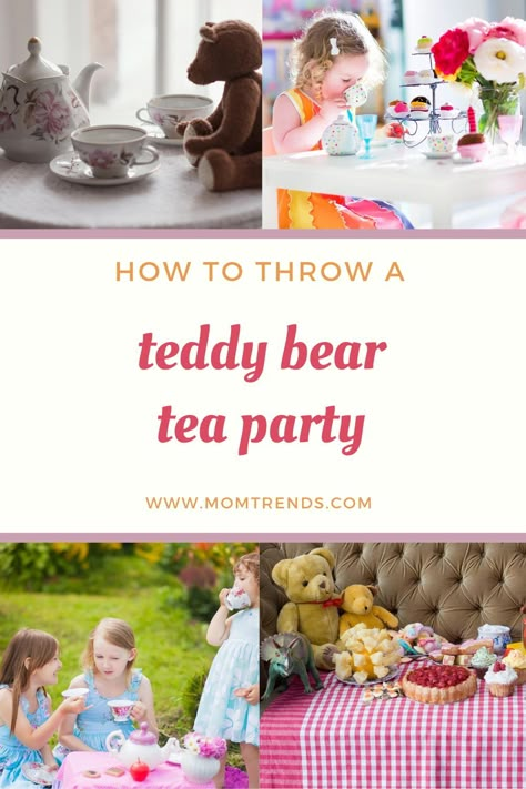 Teddy Tea Party, Teddy Bear Tea Party Ideas, Teddy Bear Tea Party Birthday, Stuffed Animal Tea Party, Toddler Tea Party Birthday, Tea Activities, Teddy Bear Party Ideas, Easy Diy Party Decorations, Animal Tea Party