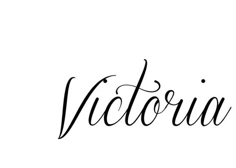 Victoria Tattoo, Victoria Name, Victorian Fonts, Clean Font, Bible Tattoos, Tattoos With Kids Names, Cool Signatures, Forarm Tattoos, Tattoo Name