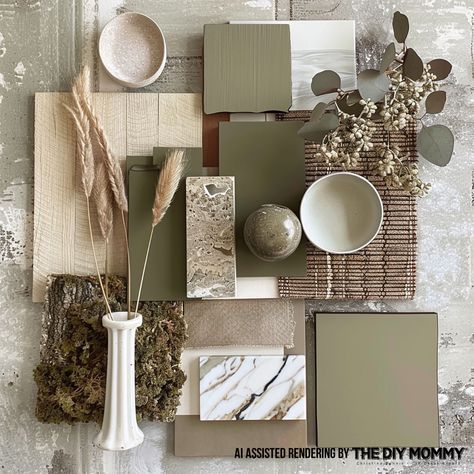 5 Luxurious Colour Combos to Elevate Your Home's Aesthetic, According to a Home Stylist Rustic Color Palette, Rustic Color Palettes, Materials Board Interior Design, Diy Mommy, Mood Board Interior, Interior Design Boards, Colour Combos, Bedroom Space, Material Palette