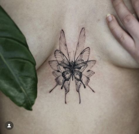 Moth Collar Bone Tattoo, Flying Moth Tattoo, Unique Moth Tattoos, Tattoo Under Breast, Whimsical Tattoo, Butterfly Wing Tattoo, Mario Tattoo, Moth Tattoo Design, Cuff Tattoo