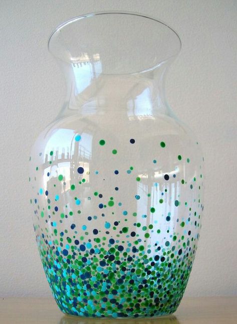 Vase Painting Ideas, Diy Painted Vases, Painting Glass Jars, Painted Glass Bottles, Vase Painting, Painted Glass Vases, Painting Glass, Glass Painting Designs, Glass Bottle Diy