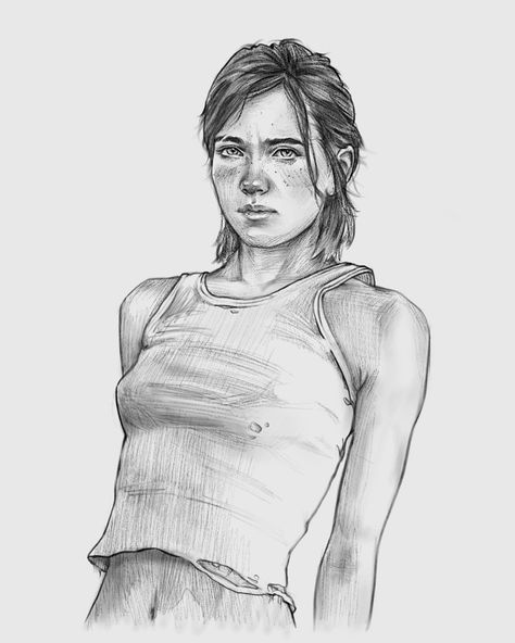 Ellie. #thelastofus #thelastofus2 #thelastofuspartii #thelastofusfanart #tlouart #artwork #ellie #elliewilliams #firefly Ellie Last Of Us Drawing, Look For The Light The Last Of Us, Ellie Tlou Drawing, Ellie Williams Drawing, Last Of Us Drawing, The Last Of Us Drawing, Ellie Tlou, Realistic Sketch, The Last Of Us2