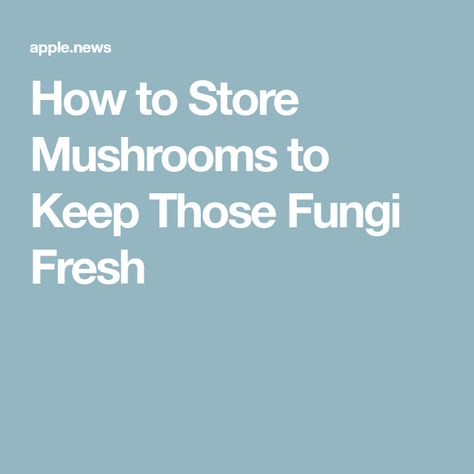 How to Store Mushrooms to Keep Those Fungi Fresh Can You Freeze Mushrooms, How To Store Mushrooms, Large Mushroom, How To Cook Mushrooms, Mushroom Powder, Berry Baskets, How To Store, Food Source, Nutritional Yeast