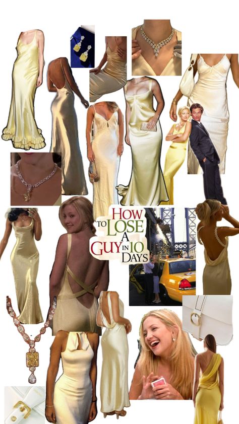 How Lose A Guy In 10 Days Yellow Dress Prom, Andy Anderson Yellow Dress, Andie Anderson Yellow Dress, Andie Anderson Outfits, Andie Anderson, Alevel Art, Look Classy, Yellow Silk, Senior Prom