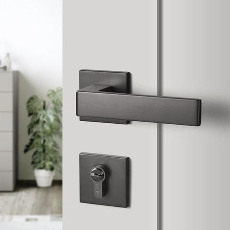 Door Hardware – Level Decor Modern Door Hardware The Home Depot, Modern Door Handles Lowe's, Bathroom Door Handle Lock, Room Door Handles, Door Locks And Handles, Door Handle Ideas, Door Lock Design, Modern Door Handle, Door Knobs Interior