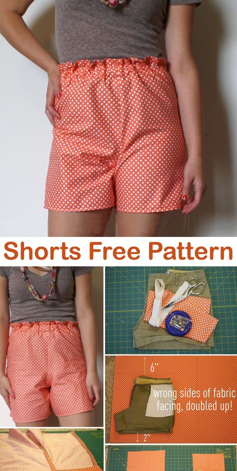 Paperbag Shorts Free Pattern Pajama Shorts Sewing Pattern Free, Short Patterns Sewing Free Kids, Kids Shorts Pattern Free Pdf, Boys Shorts Sewing Pattern Free, Kids Pajama Shorts Pattern Free, Types Of Shorts, Diy Pants, Paper Bag Shorts, Serger Sewing