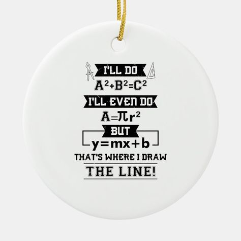 Math Ornaments Diy, Math Themed Christmas Ornament, Gifts For Math Lovers, Science Themed Christmas Ornaments, Math Christmas Ornaments, Nerd Christmas Ornaments, Math Decorations, Affordable Teacher Gifts, Math Design