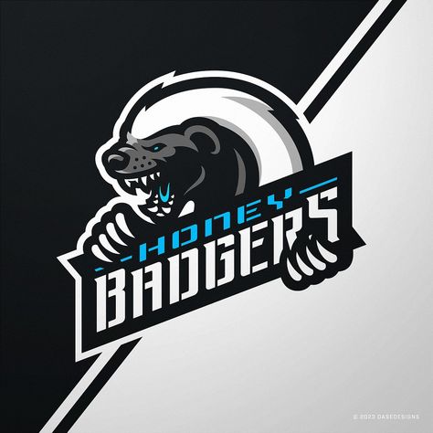 Honey Badgers Mascot Logo by Derrick Stratton on Dribbble Honey Badgers, Badgers Logo, Honey Badger, Mascot Logo, Badger, Team Logo, Global Community, Honey, Logo Design