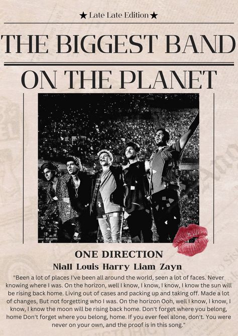 Vintage One Direction Poster, One Direction Posters Aesthetic Vintage, Poster Prints One Direction, 1 Direction Poster, One Direction Wall Collage, One Direction Poster Prints, One Direction Wall Prints, One Direction Posters Wall, 1d Poster Aesthetic