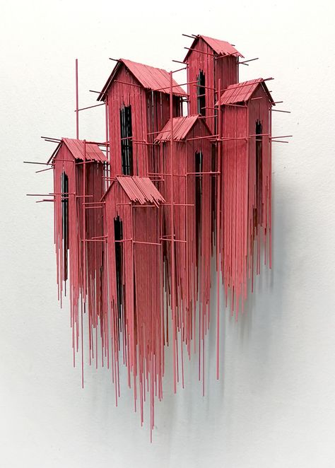 New Architectural Sculptures by David Moreno Appear As Three Dimensional Drawings | Colossal David Moreno, Tre Kunst, Architectural Sculpture, Colossal Art, Cultural Architecture, Art Sculpture, Architecture Drawing, 그림 그리기, Architecture Art