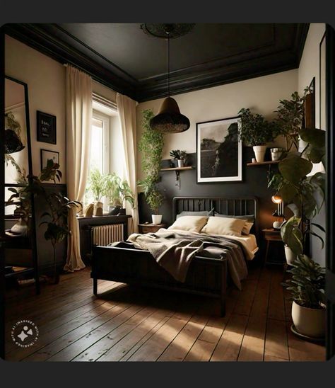 #house decor #kitchen ideas #house ideas #homes #houses #home ideas #dream house decor #apartment decorating #design your dream house #small living room ideas Masculine Boho, Moody Bedroom Ideas, Moody Bedroom, Dark Walls, Master Bedrooms Decor, Future Life, Life Inspiration, Bedroom Colors, Dream Home Design