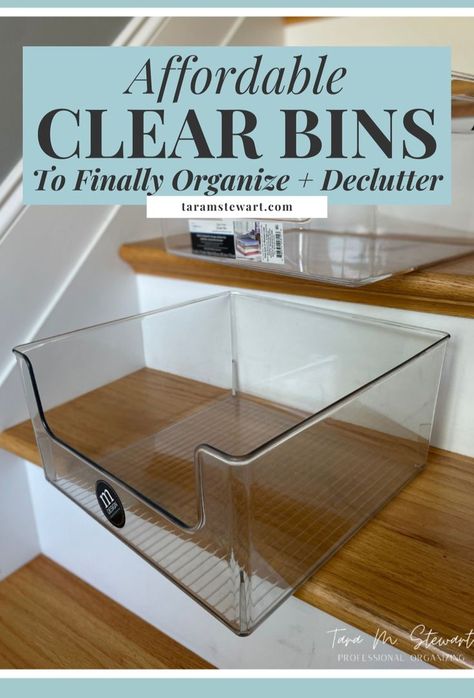 Sharing the best open front, clear organization bins on a budget. Did you know there are cheaper and more affordable clear plastic storage organization bins that won't break the budget? Grab these clear organization containers and use them to declutter and organize the closet, kitchen pantry, bathroom cabinets, garage, and more. In this post, I share the top most affordable, budget friendly clear organization bins that are multi purpose across many rooms of your home. Home organization products. Clear Organization Containers, Clear Organization, Organizing Your Closet, Organize And Declutter, Closet Bathroom, Creative Closets, Pantry Bin, Clear Bins, Closet And Bathroom