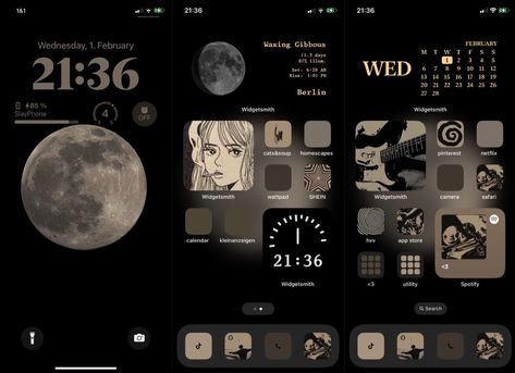 Black Phone Theme, Phone Theme Ideas Dark, Aesthetic Themes For Iphone, Phone Makeover, Ipad Lockscreen, Iphone Themes, Home Lock Screen, Iphone Home Screen Layout, Iphone Obsession