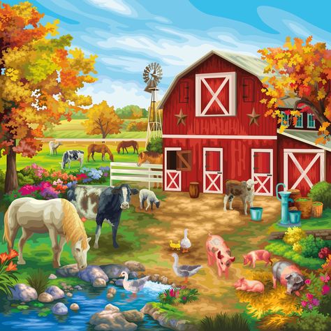 Vegetable Landscape, Farm Scene Painting, Western Journal, Animal Rescue Center, Enchanting Forest, Farm Paintings, Nature Background Images, Thanksgiving Art, Fairy Tale Books