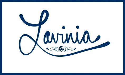 Lavinia (Lah-vin-ee-a) is a classic name dating back to Roman mythology, then up through Shakespeare and Lovecraft. Ava Gardner's middle name and Emily Dickinson's little sister. I love Italian sound-similar, lavigna (la-vin-ya) "vineyard." I'd steer far clear of nickname Lav (meaning bathroom) and go with Liv, Lia, or Nia. For more name inspo, visit http://pinterest.com/meggiemaye/for-love-of-names/ Lavinia Name, Paint Names, Sweet Baby Names, Secret Lovers, Math Multiplication, Classic Names, Names Ideas, Roman Mythology, Classy Aesthetic