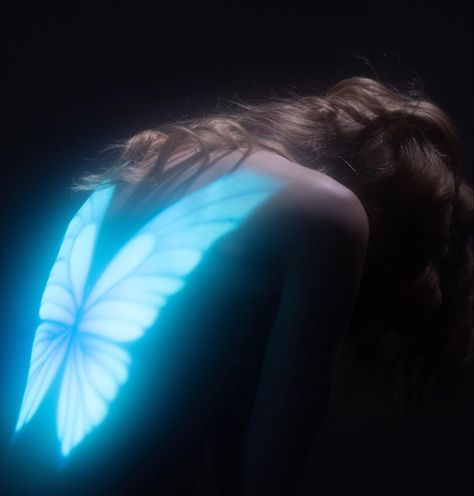 Neilcore Aesthetic, Butterfly Photoshoot, Projector Photography, Debut Photoshoot, Arte Peculiar, Blue Morpho, Butterfly Effect, Model Aesthetic, Cinematic Photography