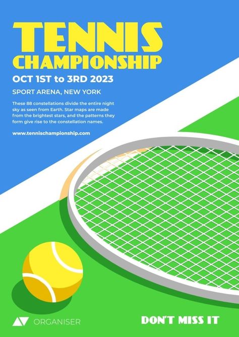 Hand-drawn Simple Tennis Championship Poster Cricket Graphic Design, Tennis Design Graphic, Tennis Poster Design, Sport Typography, Tennis Magazine, Tennis Logo, Tennis Poster, Soft Tennis, Tennis Posters