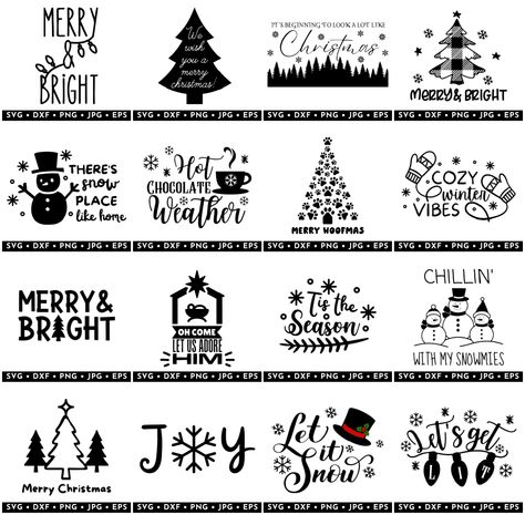 Add a festive touch to your Christmas apparel and Christmas decorations with these free Christmas SVG files. They are perfect for t-shirts, wall art, Christmas wood signs, tumblers, mugs, and much more! Whether you want to make Christmas Cricut projects to sell or as a Christmas craft to give as a Christmas gift, there are plenty of free svgs for everyone. These Christmas SVG files are easy to download and turn into DIY projects for your Silhouette Cameo or Cricut Machine. Cricut Christmas Crafts, Free Christmas Svg Files, Free Christmas Svg, Christmas Window Boxes, Cricut Christmas Ideas, Fun Halloween Crafts, Christmas Crafts For Adults, Merry Bright Christmas, Dollar Store Christmas