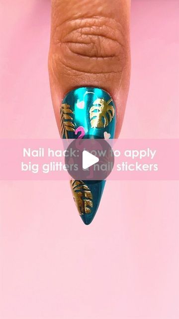 How To Apply Nail Stickers, Instagram Nails, Chrome Nails, Nail Tutorials, Nail Stickers, Diy Nails, Glitter Nails, Nail Tips, Nail Inspo