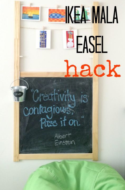 Ikea Mala Easel Hack, Ikea Mala, Ikea Easel, Cosy Reading Corner, Kids Room Desk, Children's Bedroom Ideas, Ikea Lack, Boys Bathroom, Dry Erase Markers