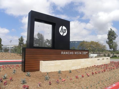 10 Innovative Landmark & Monument Sign Ideas | ID Signsystems Landscape Signage, Factory Entrance, Resort Signage, Car Warehouse, Landmark Design, Monument Signage, Pylon Signage, Corporate Signs, Architectural Signage