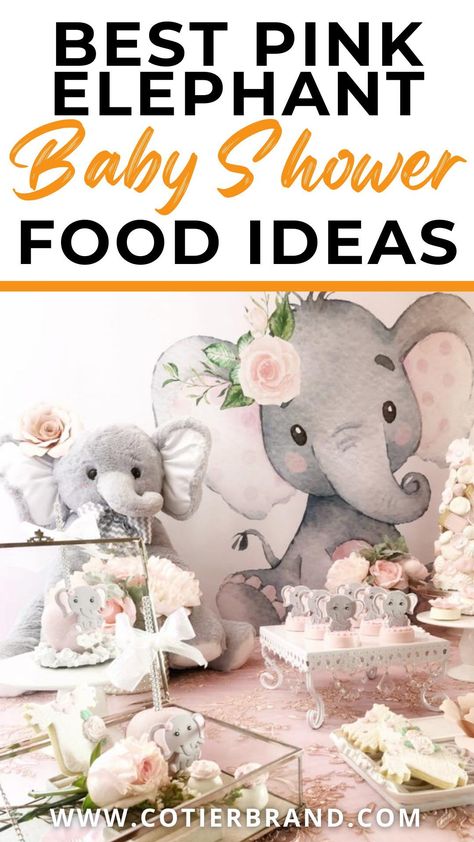 If you can't decide on the right pink elephant baby shower food ideas, don't worry – we've got you covered. Pink Elephant Baby Shower Theme, Baby Shower Food Ideas, Virtual Baby Shower Ideas, Shower Food Ideas, Pink Elephant Baby Shower, Elephant Baby Shower Decorations, Elephant Baby Shower Theme, Baby Shower Theme Decorations, Elephant Shower