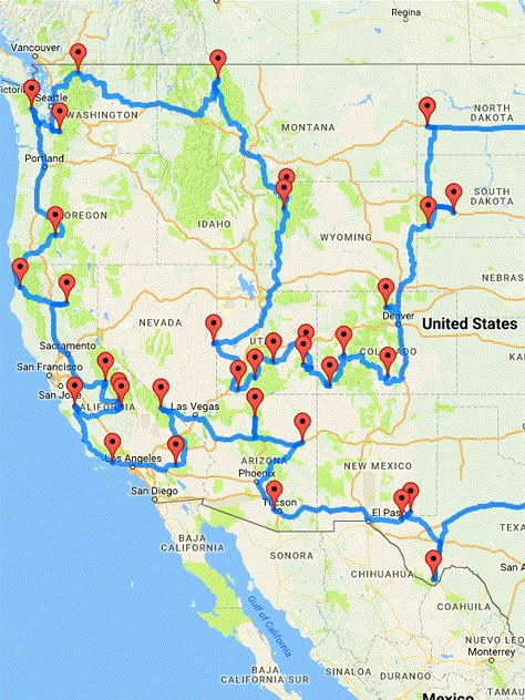 Behold, the optimal route to see the U.S. National Parks. Isle Royale, Dry Tortugas, Mammoth Cave, Guadalupe Mountains, Carlsbad Caverns, Rv Trip, Road Trip Map, Rv Road Trip, Road Trip Places