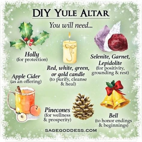 Wicca Holidays, Yule Altar, Yule Gifts, Winter Solstice Traditions, Yule Traditions, Yule Crafts, Yule Celebration, Winter Solstice Celebration, Pagan Yule