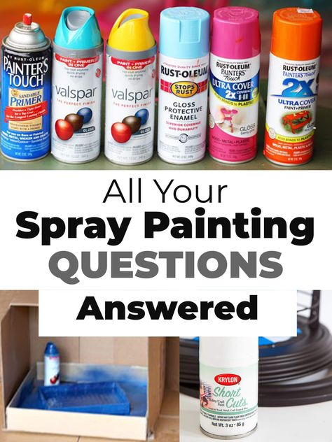 If you have spray painting an item and the dried finish didn't come out smooth there could be a few reasons. Find out how to fix most spray painting problems and learn spray painting tips and tricks when spray painting any surface. Spray Paint Tips, Paint Magic, Upcycling Crafts, Spray Paint Plastic, Spray Paint Wood, Best Spray Paint, How To Spray Paint, Spray Paint Projects, Spray Paint Furniture