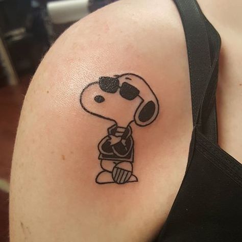 Snoopy Flash Tattoo, Snoopy And Woodstock Tattoo Matching, Cutesie Tattoos, Peanuts Tattoos, Baby Snoopy Tattoo, Matching Snoopy Tattoos, Snoopy Matching Tattoos, Funny Little Tattoos, Small Snoopy Tattoos For Women