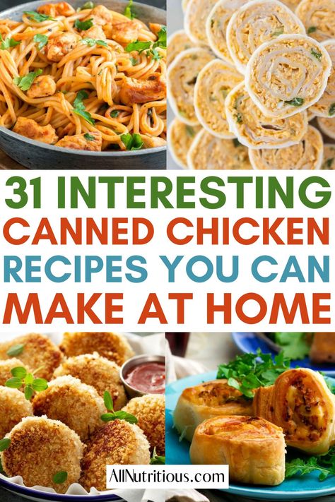 Want to add more protein to your meal plan? These classic chicken recipes won’t disappoint! Perfect for meal prep or for quick and easy meals on the go. Canned Chicken Recipes Easy, Canned Chicken Recipes Healthy, Kirkland Canned Chicken Recipes, Canned Chicken Recipes Easy Quick, Recipes With Canned Chicken, Easy Canned Chicken Recipes, Ugly Chicken, Chicken Salad Appetizer, Canned Chicken Recipes