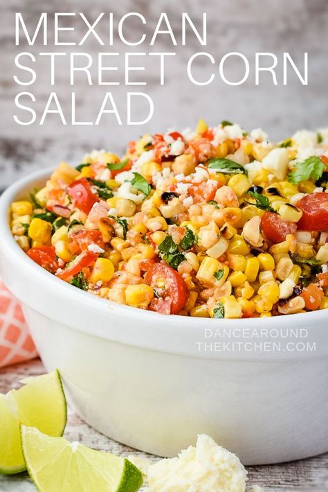 Grilled Sweet Corn, Taco Side Dishes, Street Corn Salad, Mexican Rice Easy, Lime Chicken Tacos, Corn Salsa Recipe, Pork Carnitas Slow Cooker, Cilantro Lime Shrimp, Mexican Rice Recipes