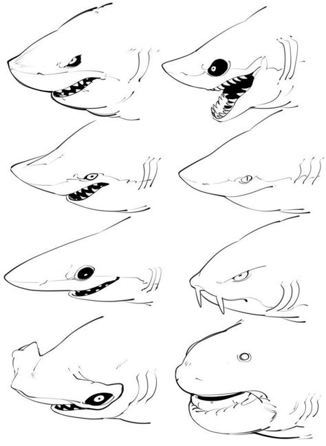 Shark Drawing, Shark Art, Geniale Tattoos, Creature Artwork, Creature Drawings, Monster Concept Art, Great White Shark, Monster Design, Creature Concept Art