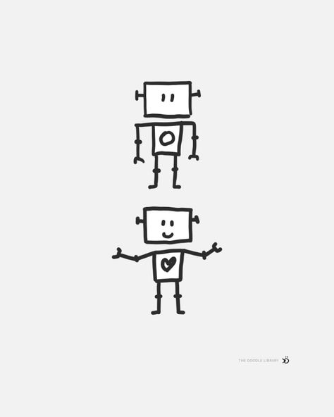 Artificial emotional intelligence Simple #handdrawn #robot Free SVG download Aesthetic Robot Drawing, Robot Doodles Easy, Robot Sketch Simple, Simple Whiteboard Doodles, Simple Robot Drawing, Robot Art Drawing Sketch, Robot Doodle, Whiteboard Doodles, Technology Drawing