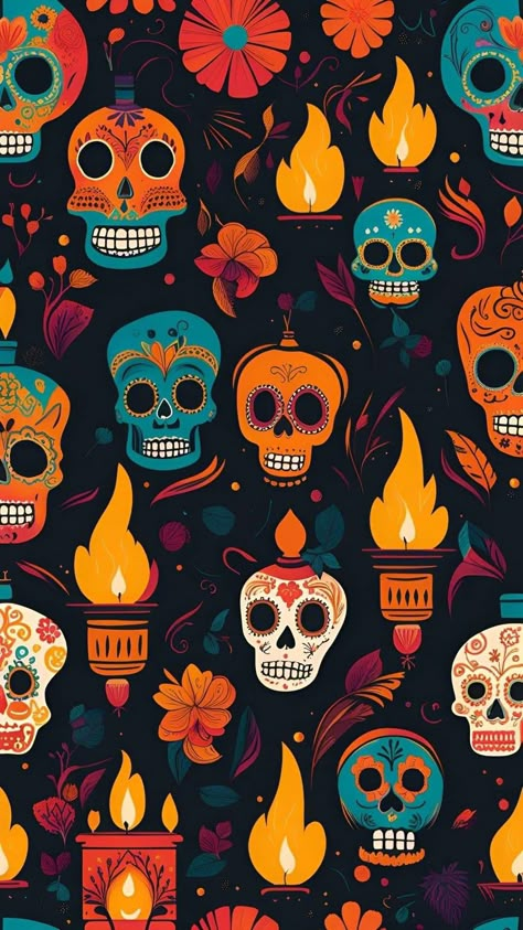 Catrina Wallpaper, Blink 182 Wallpaper, Day Of The Dead Wallpaper, Mexican Halloween, Dia De Los Muertos Decorations Ideas, Dead Pictures, Day Of The Dead Art, Halloween Scarecrow, Halloween Wallpapers