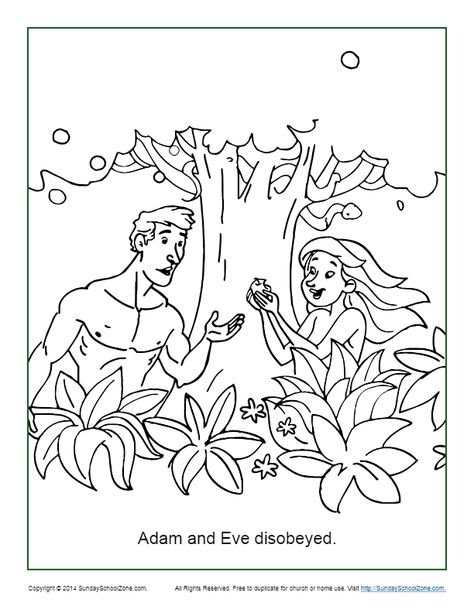 Adam and Eve Disobeyed Coloring Page Adam And Eve Coloring Page, Adam And Eve Bible, Bible Coloring Sheets, Snake Coloring Pages, Family Coloring Pages, Preschool Coloring Pages, Family Coloring, Easter Coloring Pages, Cat Coloring Page