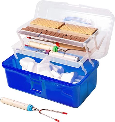 Smores Kit Diy, Smore Sticks, Smore Kit, Smores Caddy, Smores Kit, Smores Sticks, Smores Kits, Snackle Box, Lake Ideas