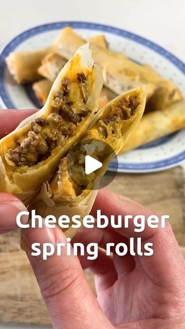 SBS Food on Instagram: "The best of both worlds! @cammienoodle made @hongsta_gram’a cheeseburger spring rolls and didn’t skimp on the burger cheese. Recipe link in bio. #cheeseburger #springroll #ultimatesnack" Cheese Burger Spring Rolls, Cheeseburger Spring Rolls, Burger Cheese, Spring Roll Recipe, Sbs Food, Spring Roll, Cheese Recipe, Best Of Both Worlds, Spring Rolls