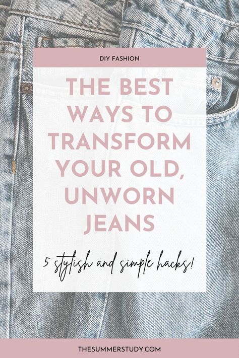 Want to make use of your old jeans but not sure how? Check out this post to discover 5 simple (and super cute) ways you can transform your unworn and unwanted clothes. #fashion #DIY #upcycle #jeans #sustainable #embroidery #refashion Sustainable Embroidery, Diy Boho Clothes, Altering Jeans, Summer Study, Boho Clothes, Diy Boho, Diy Upcycle, Upcycle Jeans, Jeans Diy