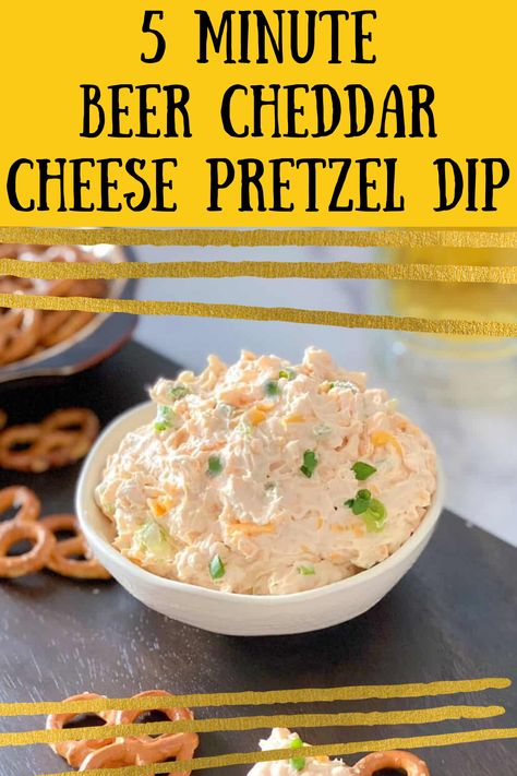 Easy Tailgate Food Make Ahead Cold, Beer Cheese Pretzel Dip, Make Ahead Cold Appetizers, Pretzel Appetizers, Pretzel Beer Cheese Dip, Beer Appetizers, Dip For Pretzels, Pretzel Dip Recipes, Make Ahead Appetizer