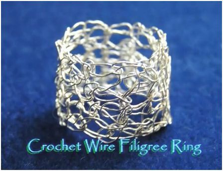 Viking Weave, Crochet Metal, Crochet Wire, Free Jewellery Making Tutorials, Crochet Jewlery, Wire Crochet Jewelry, Crochet Rings, Bijoux Fil Aluminium, Crochet Jewelry Patterns